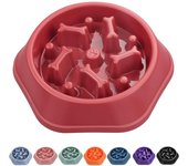 Cuenco de Alimentación slow para Perros, Cuenco de comida para Perros antiasfixia, Cuenco Interactive type rompecabezas