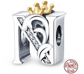 New in 26 A-Z Alphabet Beads 925 Sterling Silver Letter Charm Fits Original Pandora Charms Bracelet Silver Jewelry For Women