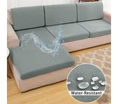 Nuevo elástico impermeable de seda de leche sofá funda de cojín de color sólido universal todo incluido sofá funda de sofá