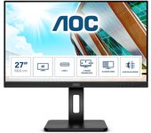 AOC U27P2CA PC Monitor 27  "3840x2160 Pixel 4K Ultra HD LED Negro