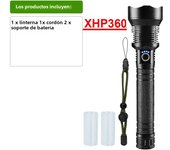 XHP360 LED Flashlight With USB Charging High Power Rechargeable Flashlights Camping Lantern 6000mAh Hand Light High Lumen Torch
