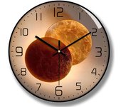 Reloj de cuarzo Sin TicTac Funciona con Pilas (Negro)