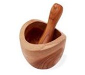 Maja y Mortero de madera de Teca - Mediano