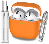 for AirPods 4th Generation Case Cover 2024, Military Grade Soft Silicone Shock-Absorbing for AirPods 4 Case with Keychain & Clea
