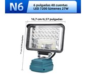 For Makita 18V Li-ion Battery LED Work Light 4/6/8 inch Flashlight Portable Emergency Flood Lamp Camping lamp