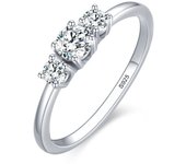 Zenyth Plata de Ley 925 Auténtica anillos de surprise AAAAA brillantes para Mujer joyería Clásica Romántica de Declaración de Boda