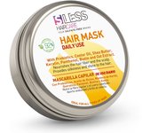 Mascarilla Nutritiva sin Sulfatos 200ml  Revitaliza la fribra capilar, Sedosidad y Brillo  Prebióticos, Keratina, Aceite de Ricino 92% Ingredientes Naturales  Sless Haircare