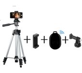 Trípode universal de aluminio para cámara y smartphone, Trípode 349-1006 mm Rosca 1/4" trípode Universal para cámara fotográfica, cámara de vídeo, láser de líneas Cruzadas, trípode para teléfono móvil