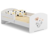 Cama de criança 140 x 70 colchão e estrado incluídos Kobi Luk Elephant