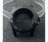 High-quality Silvery Black Case have inner ring 40.5mm watch men's case FIT NH34 NH35 NH36 movement Automtaic Watch Box