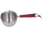Calentador de café con leche y mantequilla, mini olla para derretir mantequilla de acero inoxidable 304 con 2 picos vertedores para calentar leche y derretir mantequilla, 200 ml