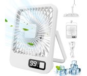 Mini Ventilador Silencioso Para Oficina, Hogar, USB, 3000mAh, 5 Velocidades