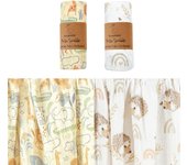 Kangobaby #My Soft Life# 2pcs Set 100% Cotton Baby Muslin Swaddle Blanket Newborn Bath Towel Infant Wrap
