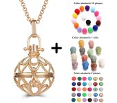 Mexico Style Tree Of Life Angel Necklace 16MM Music Ball Vintage Pregnancy Necklace Aroma Essential Oil Diffuser Locket Pendant