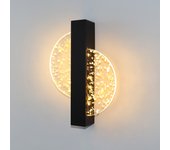 Aplique de pared interior regulable, aplique LED redondo negro de 6W 3000/4000K/6500K