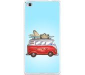 Tumundosmartphone Funda Gel Tpu para Huawei P8 Lite Diseño Furgoneta Dibujos