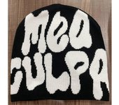 Gorros hombres mujeres calidad lana Cap caliente Kpop moda cien tomar lana Cap Ins nuevo neto rojo diseño Y2K meaculpa Beanie