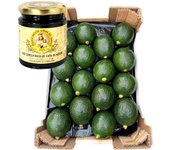 Saynatur, Aguacates REED Caja de 2 Kg  y  Miel de Caña 1 Bote 300 gr  (Sin Gluten, Vegano). Producción Local. Del productor a tu mesa, sin intermediarios.