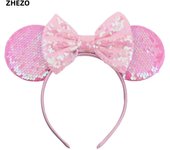 Disney Mickey Mouse Oor Hoofdbanden Frozen Elsa Anna Strik Pailletten Hoofdband Kids Party Cadeau Kinderen Diy Haaraccessoires