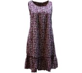 Vestido Estampado de Flores Sin Mangas - D440, Ideal para Verano