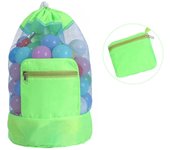 Mesh Swimming Bag For Children Portable Beach Bag Foldable Beach Toys Basket Storage Bag Kids Outdoor Children Swimming Dry Sack