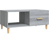 vidaXL Mesa de centro madera de ingeniería 89,5x50x40 cm Blanco, Negro, Blanco brillante Mesita de Salón o Comedor o Auxiliar Mesa de Café Meuble Salón
