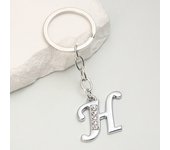 Simple A-Z 26 Letter Pendant Keychain English Alphabet Keyring For Friend Good Gift Holder Handbag Car Jewelry