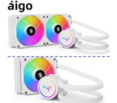 Aigo Water Cooler CPU Cooling Computer RGB Water Cooling Heatsink Integrated CPU Cooler Fan Radiator LGA 1700/1151/2011/AM3+/AM4
