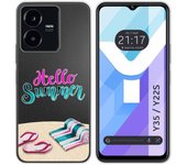 Funda Silicona Transparente para Vivo Y35 / Y22s diseño Summer Dibujos