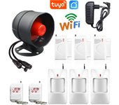Tuya WIFI Security System Siren Sound Alarm Speaker Loud Volume 433MHz Wireless Home Security Protection System Smart Life APP