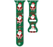 For Apple Watch 41mm 40mm 38mm 42mm 44mm 45mm 49mm ,  for iWatch Series 8/7/SE/6/5/4/3/2/1 Christmas Silicone watch band
