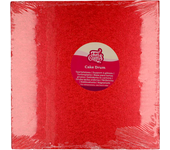 Glotomania - Cake Drum Cuadrado Rojo (Funcajes) - 30 Cm - Cartón Resistente