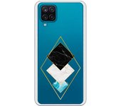 Funda compatible con Samsung Galaxy A12 4G/ 5G - M12 4G - Rombos Marmol Dorado