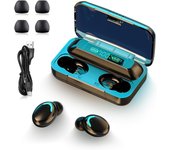 Cascos inalambricos Bluetooth - Auriculares inalambricos 5.1 con Ip7 Impermeable Auriculares Bluetooth Reducción De Ruido Auriculares Inalámbricos Pantalla Led Carga Rápida
