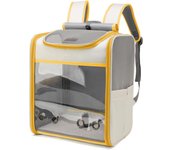 Mochipa para Gatos, mochipa para transportar mascotas, ideal para Gatos y Perros Pequeños, Con Correa de seuridea interior, ideal para Viajes (Amarilla).
