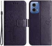Para Motorola Moto G24 Poder Impresionó La Caja Del Teléfono De La Cartera Del Patrón