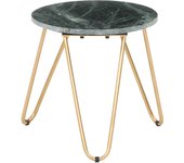 vidaXL Mesa de centro piedra real textura de mármol 40x40x40 cm Blanco, Verde, Mesita de Salón o Comedor o Auxiliar Mesa de Café Meuble Salón