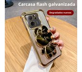 Luxury Glitter Mirror Bunny Holder Phone Case for Xiaomi 13 14 15 Pro 14T 13T Pro 12 T S X 5G TPU Plating Protector Back Cover