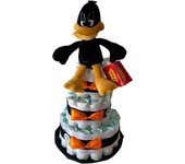 Tarta de pañales DODOT Looney tunes Pato Lucas by MomentosGourmet. El regalo más práctico para un recién nacido