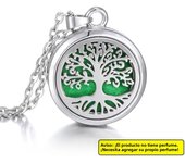Tree of Life Aromatherapy Necklace Perfume Essential Oil Diffuser Alloy Stainless Steel Locket Pendant Aroma Diffuser Necklace