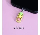 Macaron Pendant Color Food Toy Phone Dust Plug Phone Decoration Suitable For Iphone/Or Samsung/Type-C Dust Plug