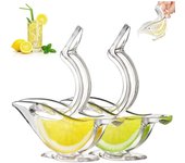 Exprimidor de Limón, Exprimidor de Acrílico, Slice Squeezer en Forma de Pájaro, Robusto y Resistente (3Pz Transparente)