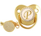 26 English letters baby pacifier / cartoon gold pacifier / baby teether toys