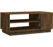vidaXL Mesa de centro de madera de ingeniería 102x55x43 cm Blanco, Negro, Roble Sonoma Mesita de Salón o Comedor o Auxiliar Mesa de Café Meuble Salón