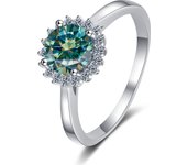 1 carat moissanite ring for Women Wedding100% S925 Sterling Silver Style Fashion Diamond Ring