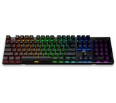 HAVIT KB498L: Teclado Mecánico Retroiluminado para Gaming, USB, 104 Teclas, Switch Azul, Vida Larga 50M Pulsaciones, Diseño Ergonómico, Cable 1750mm, Performance de Alto Nivel