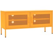 vidaXL Mueble para TV de acero verde 105x35x50 cm, Mueble de Salon, Mueble TV, Mueble TV salon, Mesa de TV, Mueble tele
