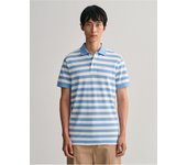 GANT POLO GANT MULTI STRIPE SS PIQU CELESTE