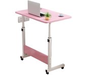 Mesa de ordenador ajustable portátil de escritorio girar mesa de cama para PC puede ser levantado Escritorio con rueda, Auxiliar Mesa portátil para Sofá
