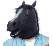 White, black, brown horse head masks for boys and girls, fun latex animal masks, novel Halloween role-playing costumes, headwear
